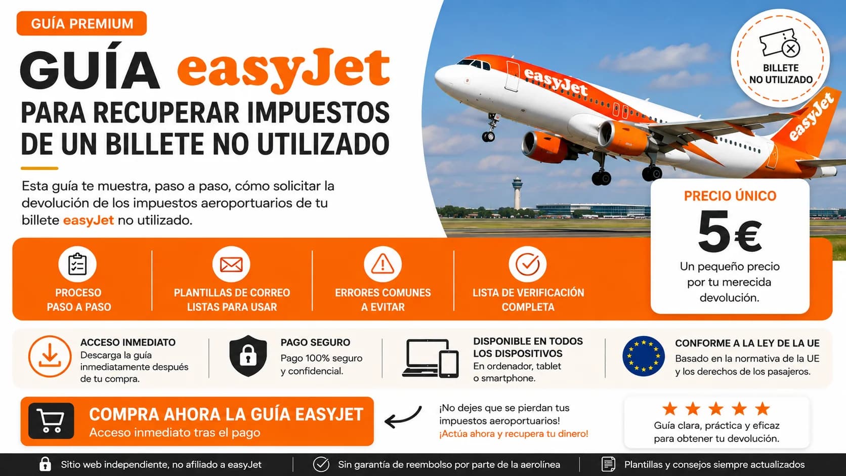 Guida easyJet per richiedere il rimborso delle tasse di un biglietto non utilizzato